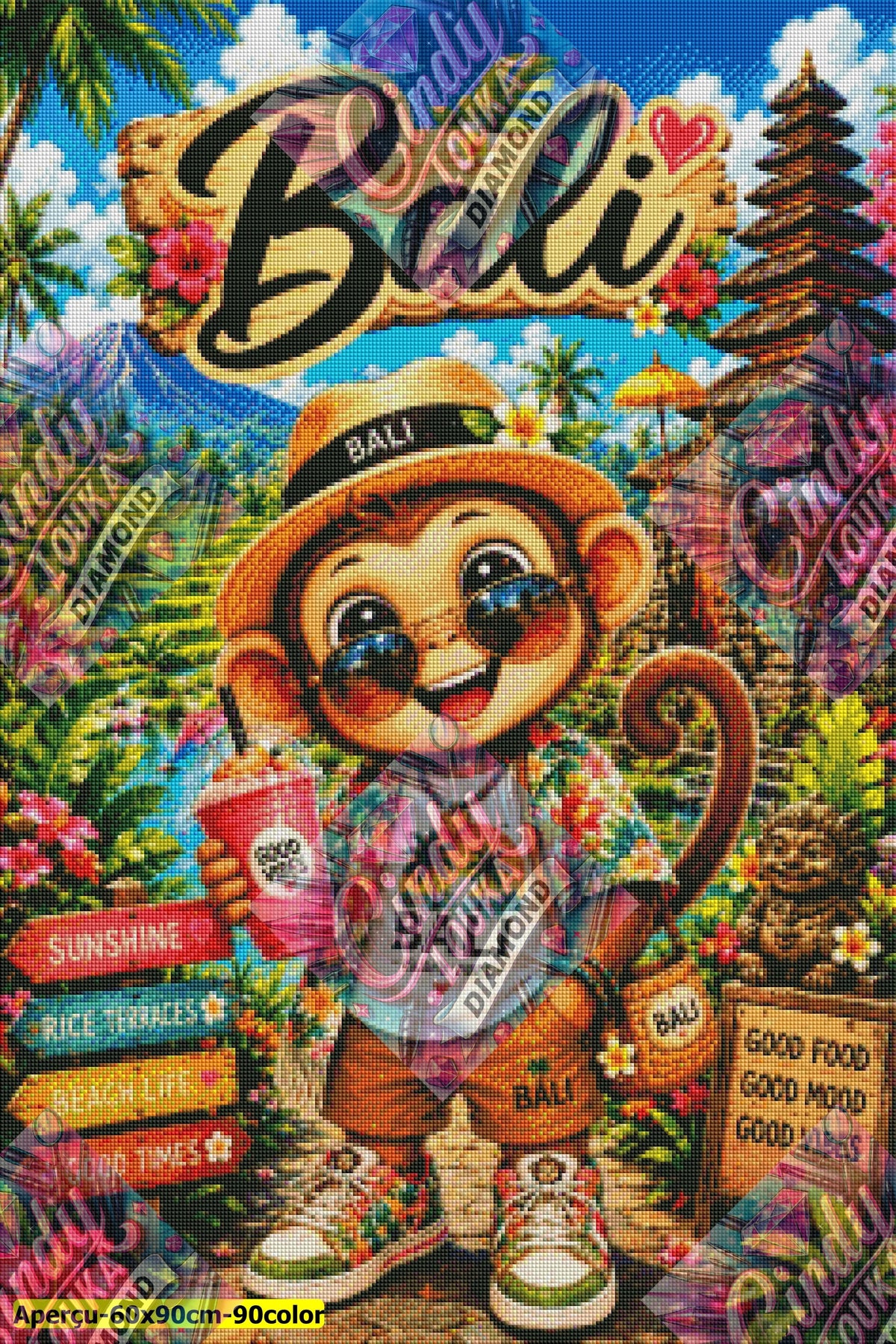 Good Vibes à Bali 60x90 cm