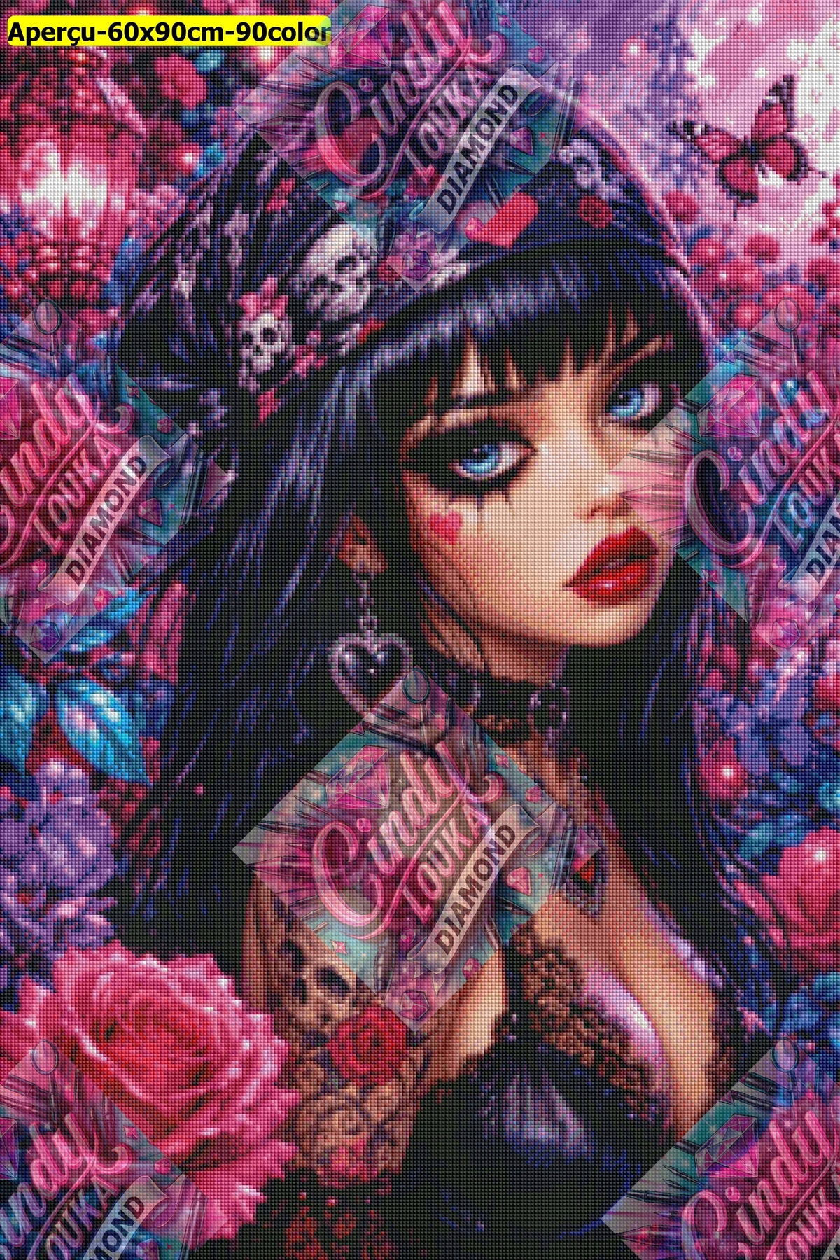 Rose des Ténèbres 60x90cm