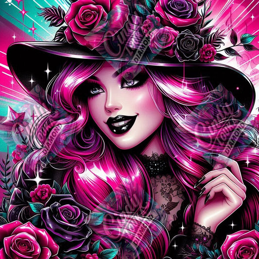 Reine des Roses Électriques 70x70 cm