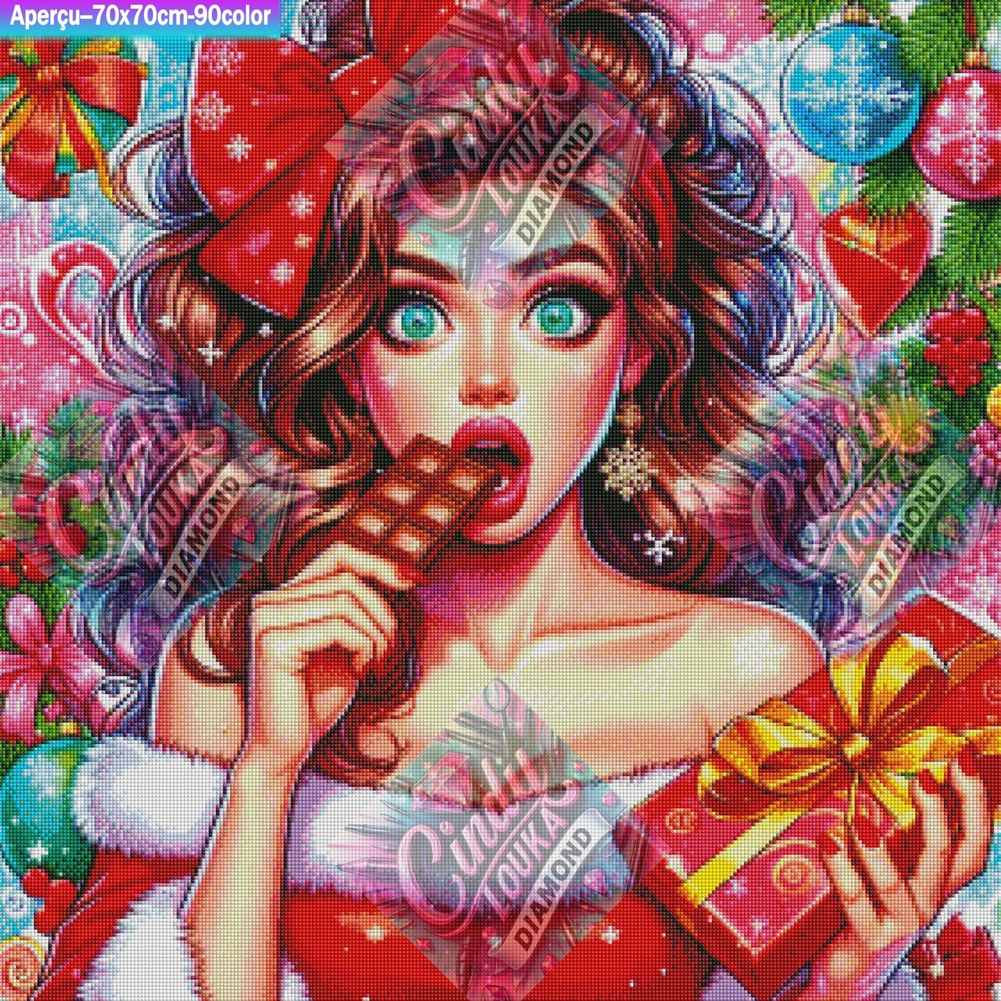 Un Noël à Croquer 70x70 cm