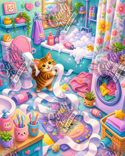 Chat Alors, Quel Bazar ! 60x75 cm