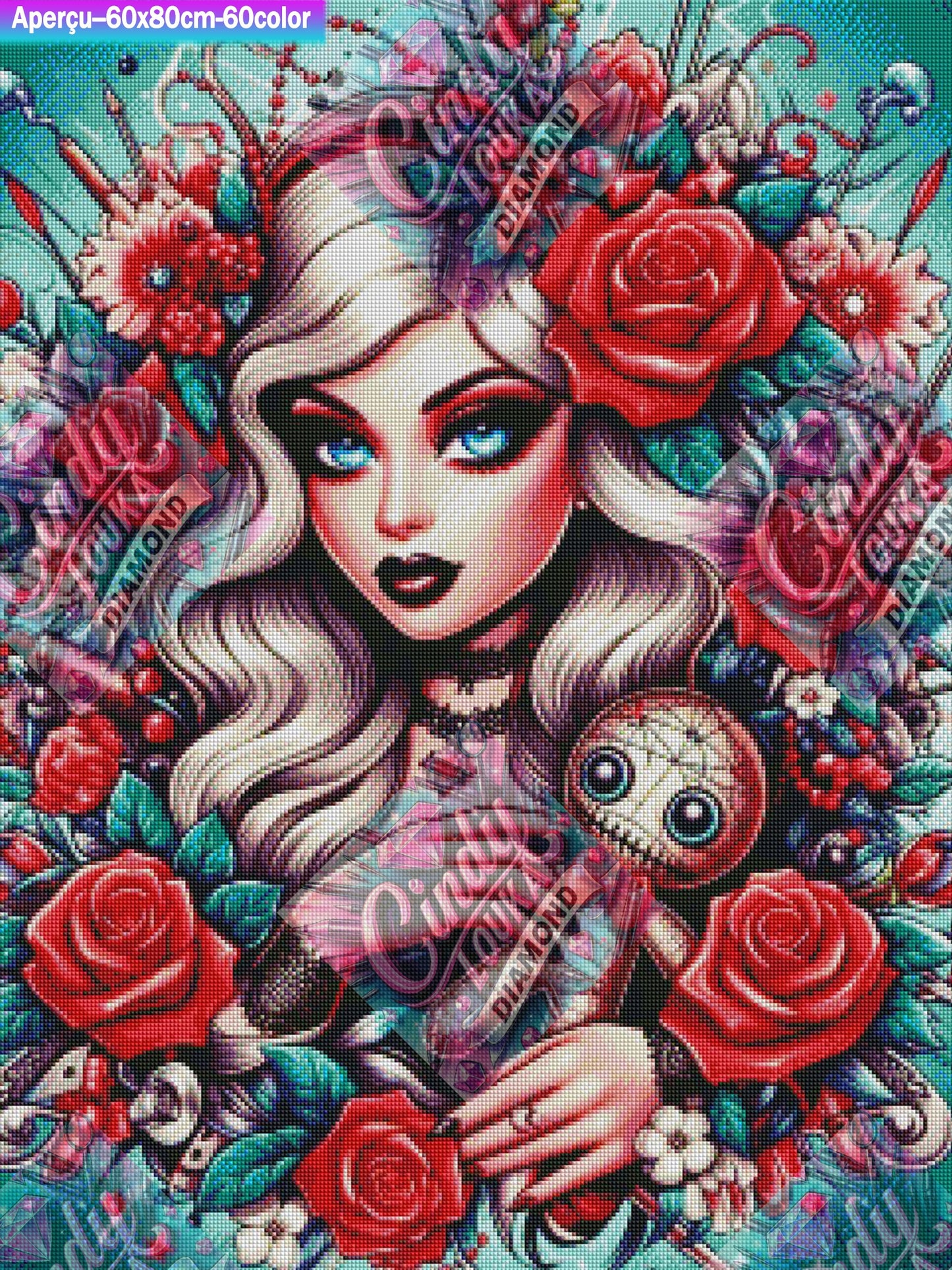 Poupée d'encre et de Sang 60x80 cm