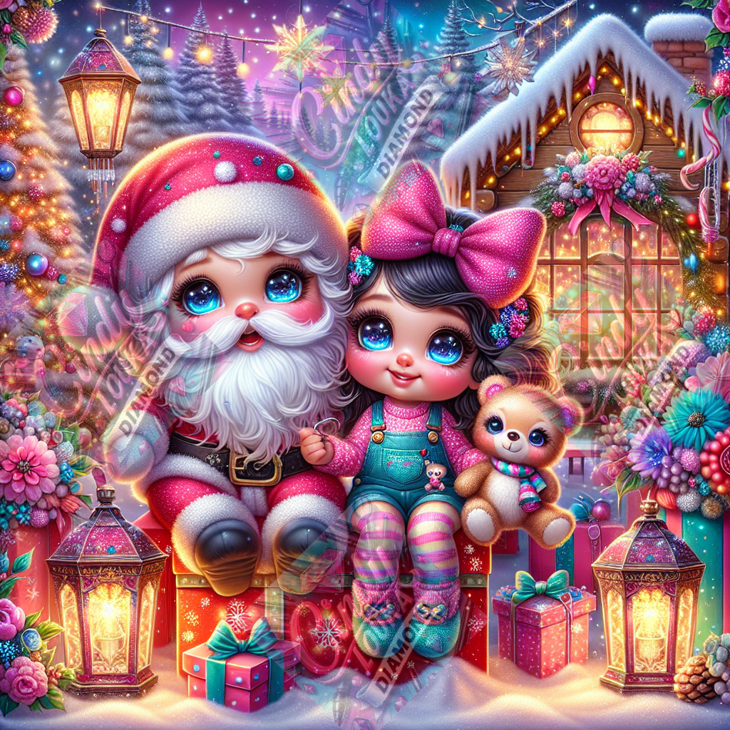 Magie de Noël au Chalet 80x80 cm