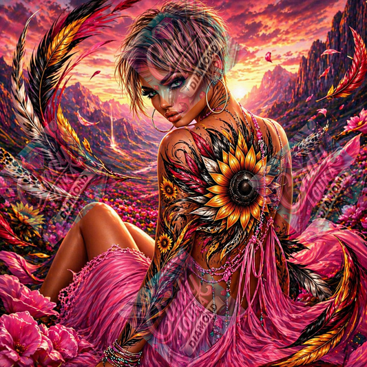 Rebelle au Soleil 80x80 cm