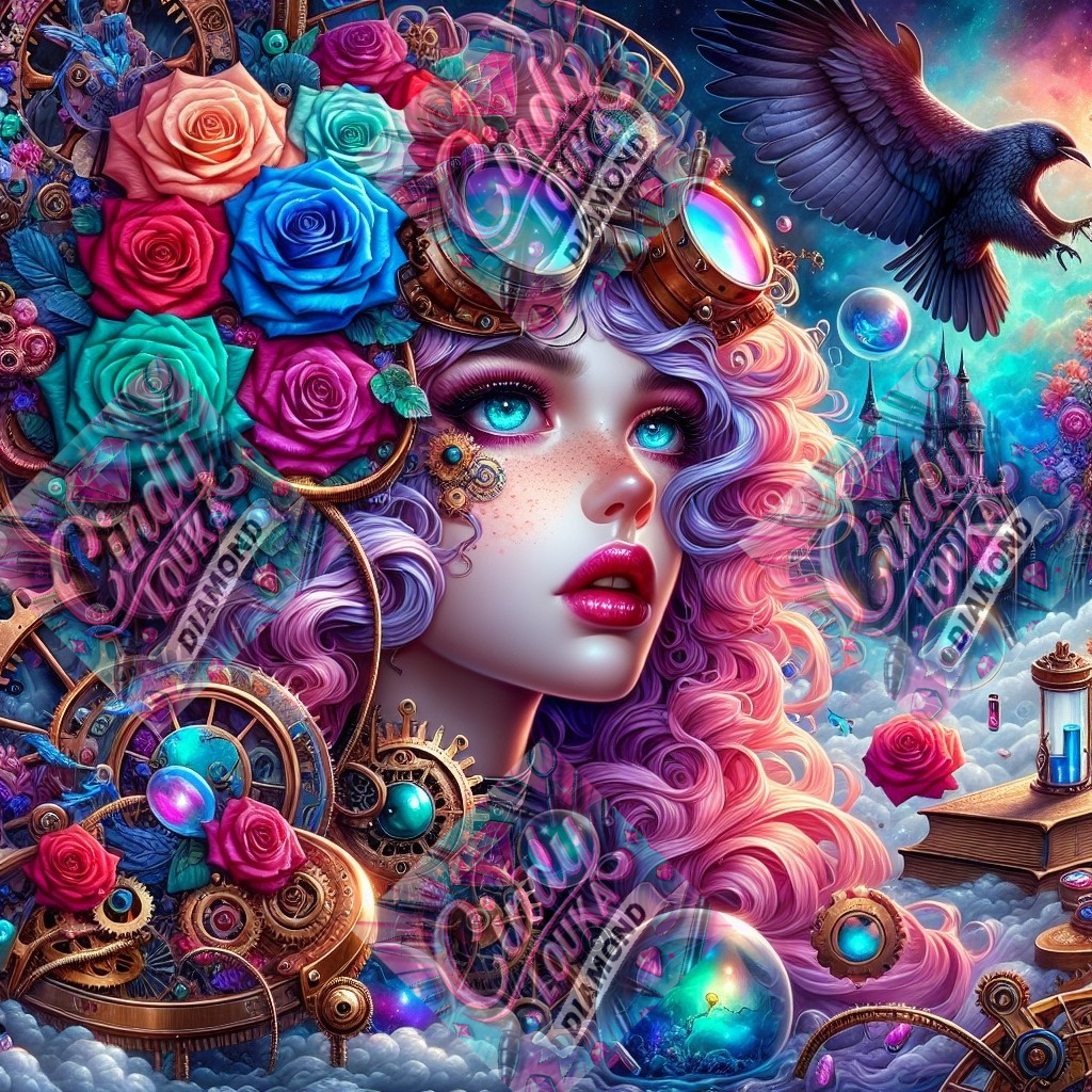 La Rêveuse Mécanique 70x70 cm