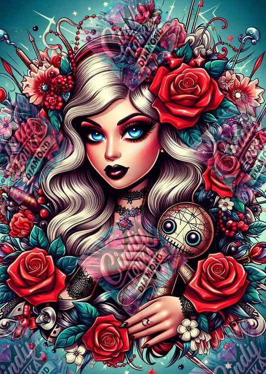 Poupée d'encre et de Sang 60x80 cm