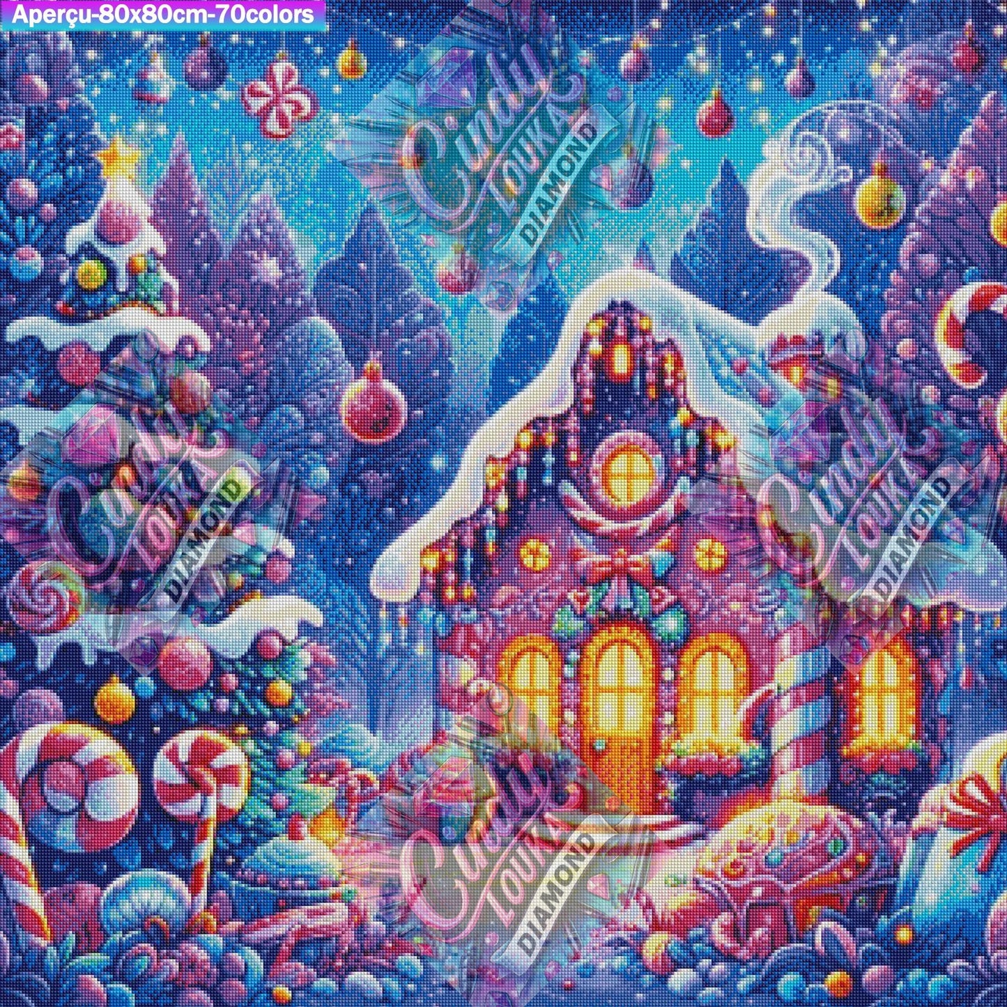 Noël en Pain d'Epices 80x80 cm