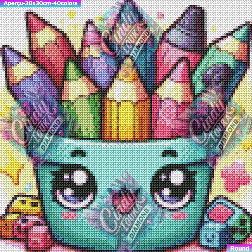 Crayons Party 30x30 cm