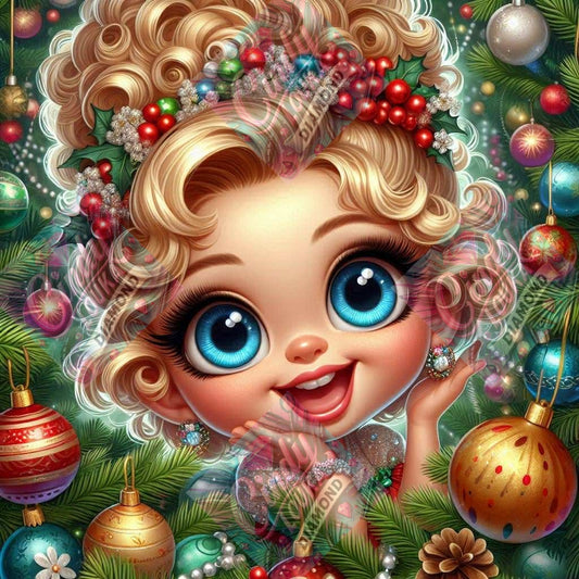 Petite Fée de Noël 60x60 cm