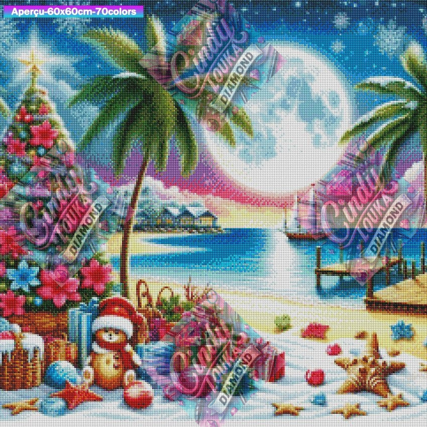 Évasion de Noël  60x60 cm
