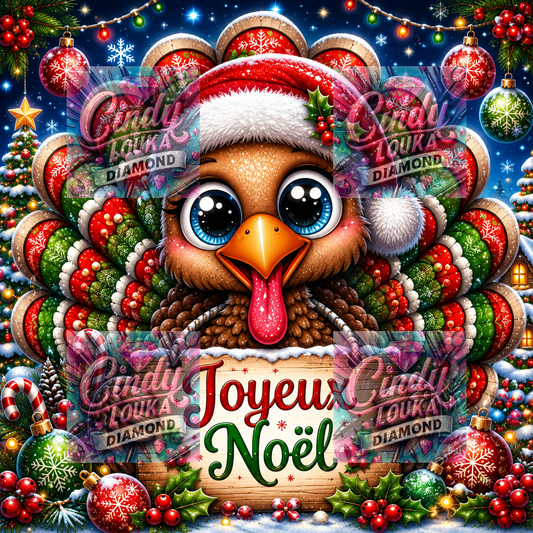 Noël Complètement Dinde 70x70 cm