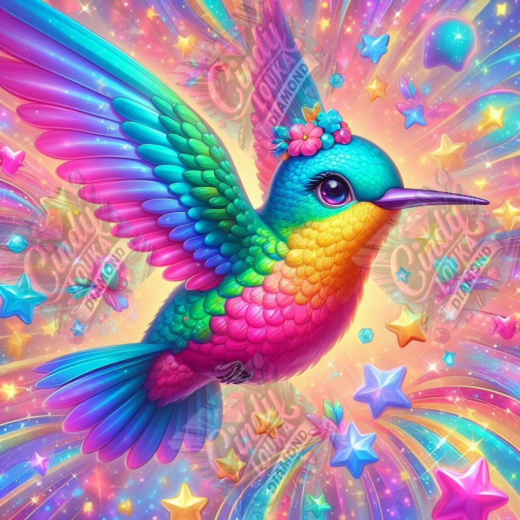 Colibri des Mille Lumières 50x50 cm