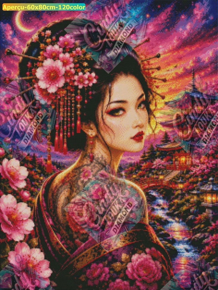 Sous le Ciel Pourpre du Japon 60x80 cm