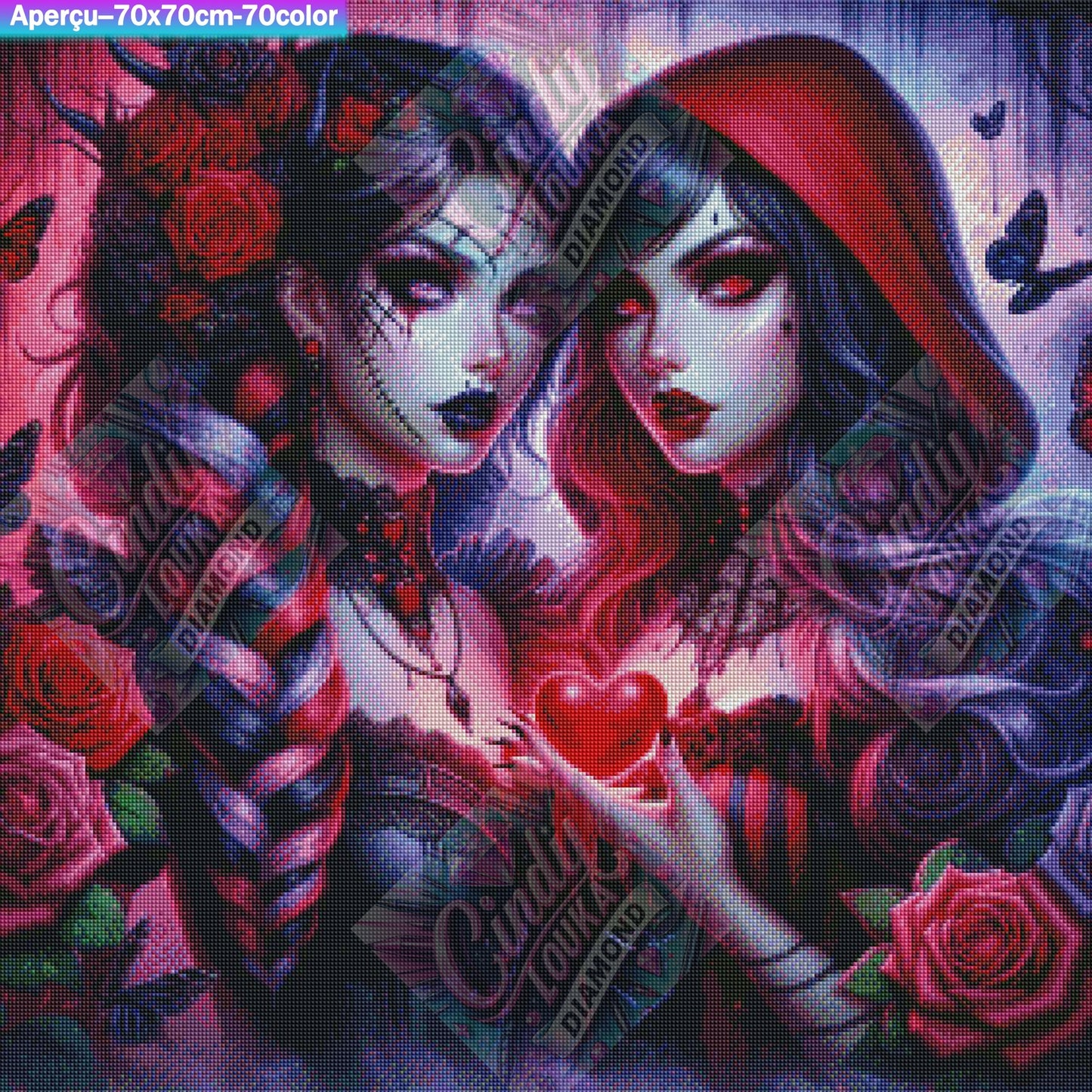 Beautés Maudites 70x70 cm