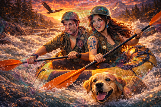Rafting Extrême 90x60 cm