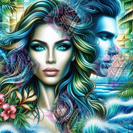 Élégance des Profondeurs 70x70 cm