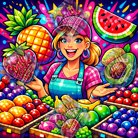 Fruits en Folie 70x70 cm
