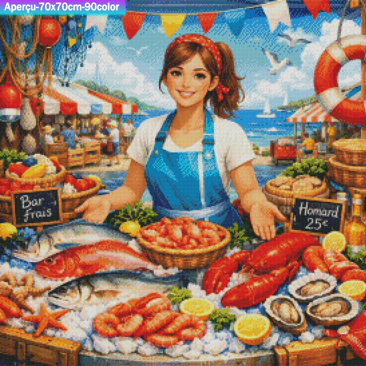 Fraîcheur du Grand Large 70x70 cm