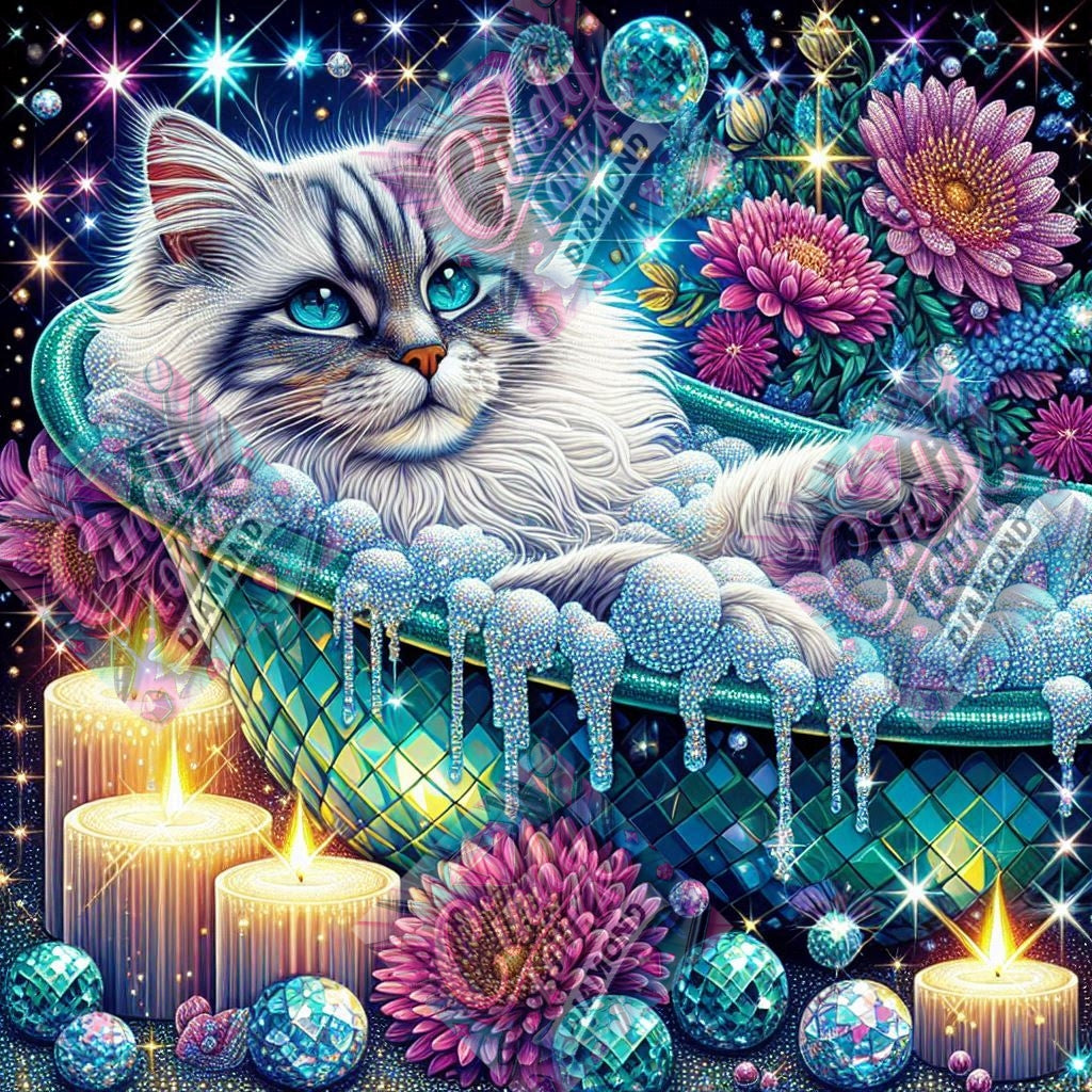 Sérénité Féline 70x70 cm
