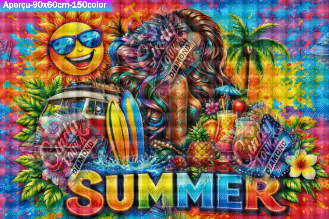 L’Été en Folie 90x60 cm