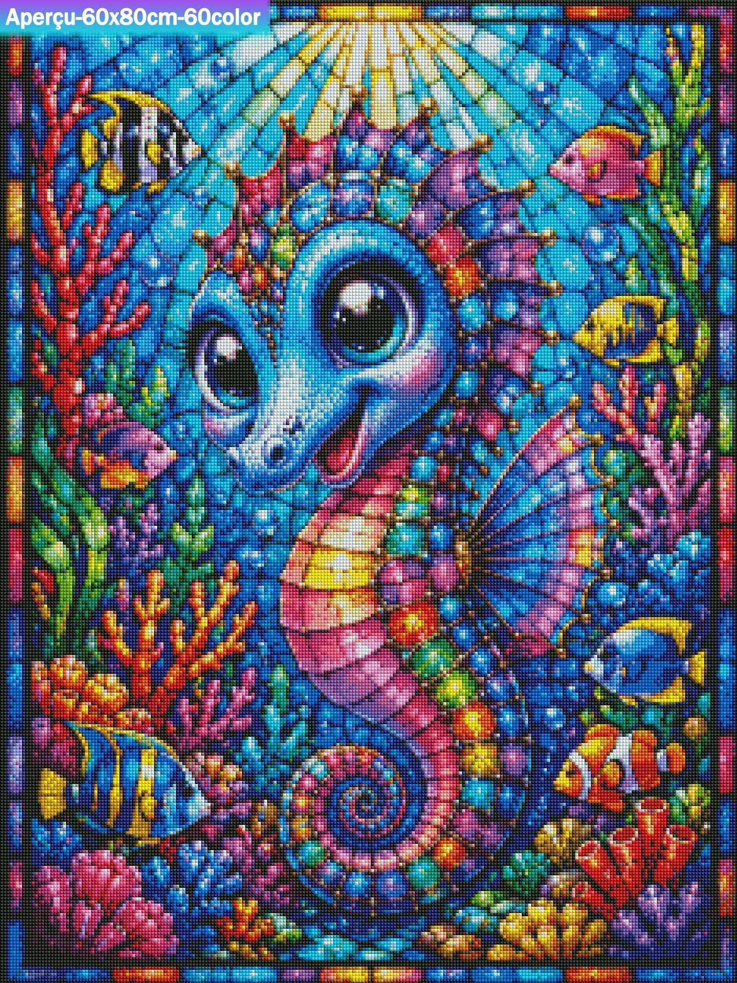 Trésor Marin Lumineux 60x80 cm