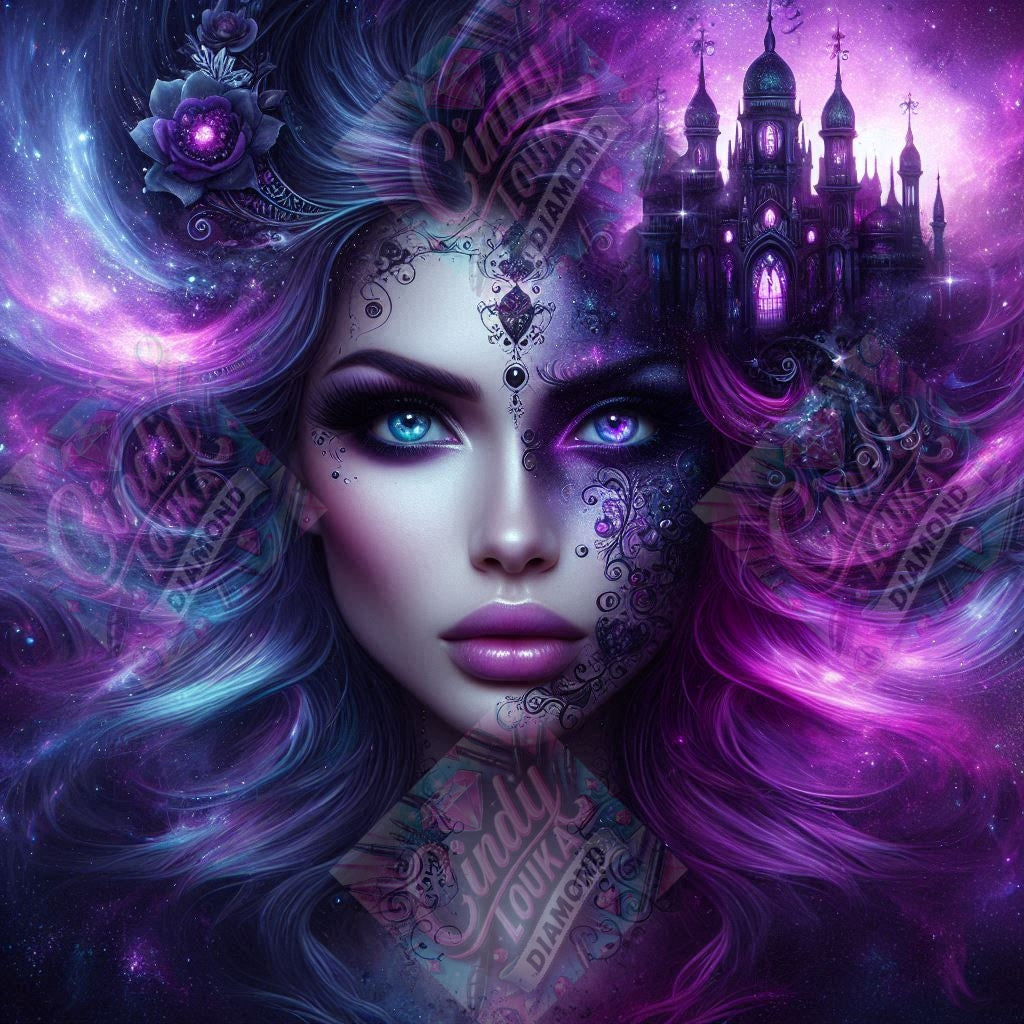 Voyageuse Des Mondes Secrets 70x70 cm