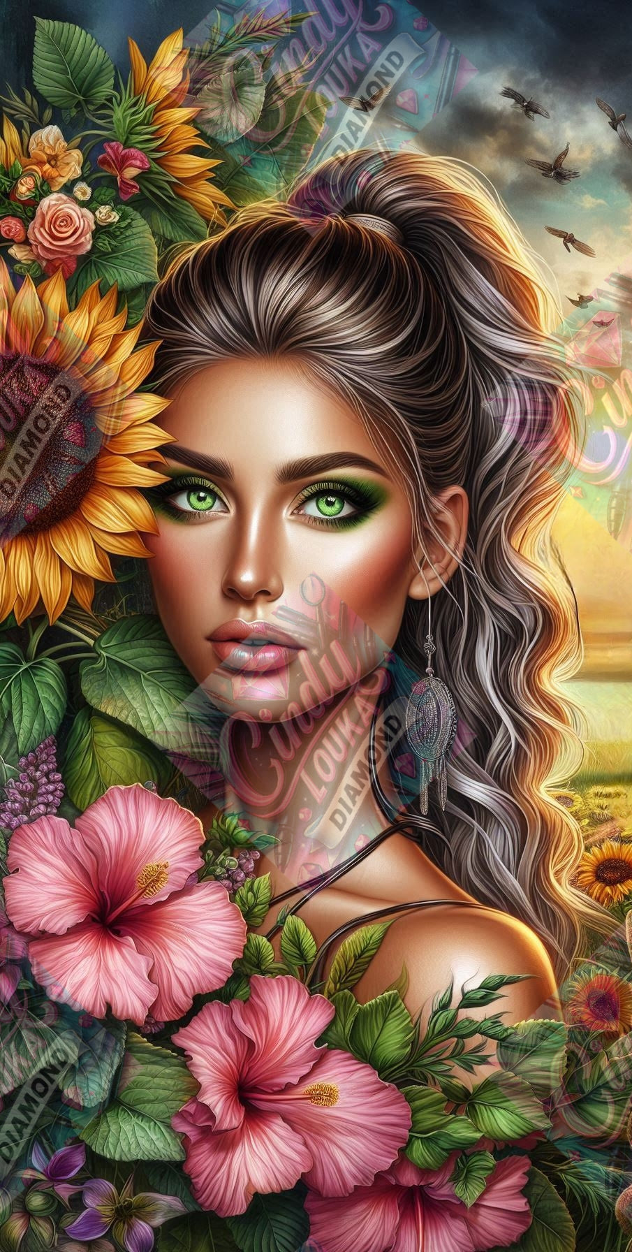 Yeux d Émeraude 60x105 cm