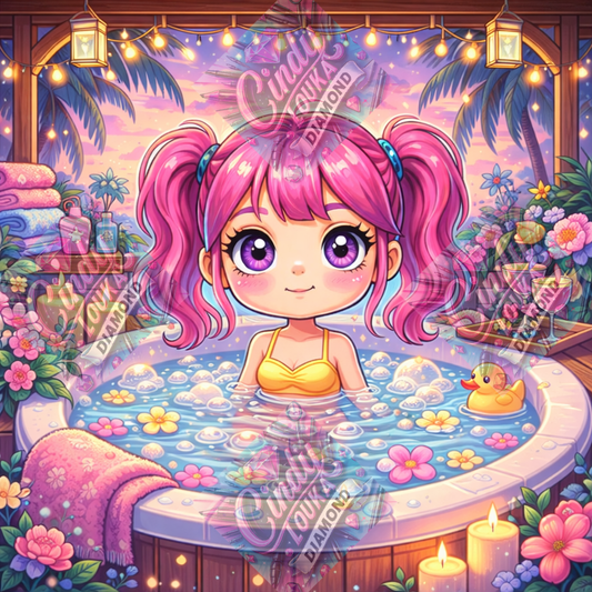 Bubble Dream Girl 70x70 cm