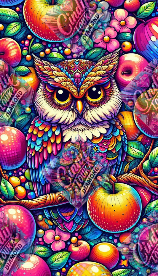 Le Festin du Hibou Chromatique 60x105 cm