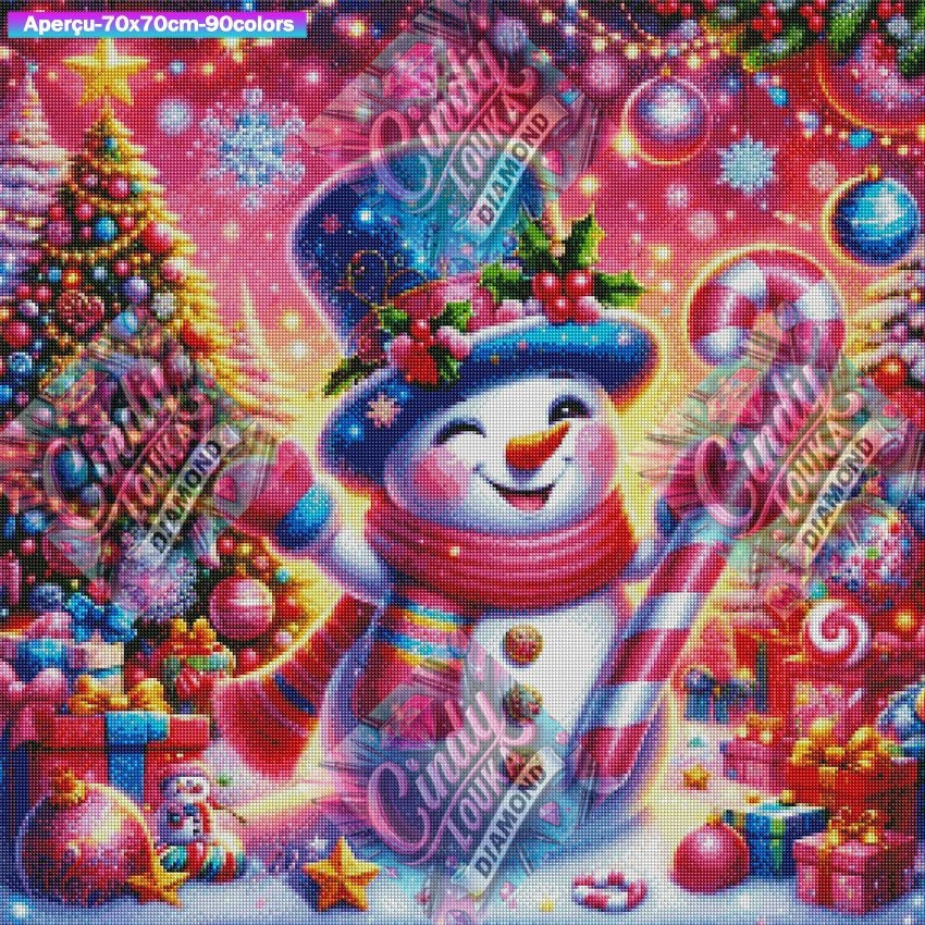 Joie Givrée et Douceur de Noël 70x70 cm