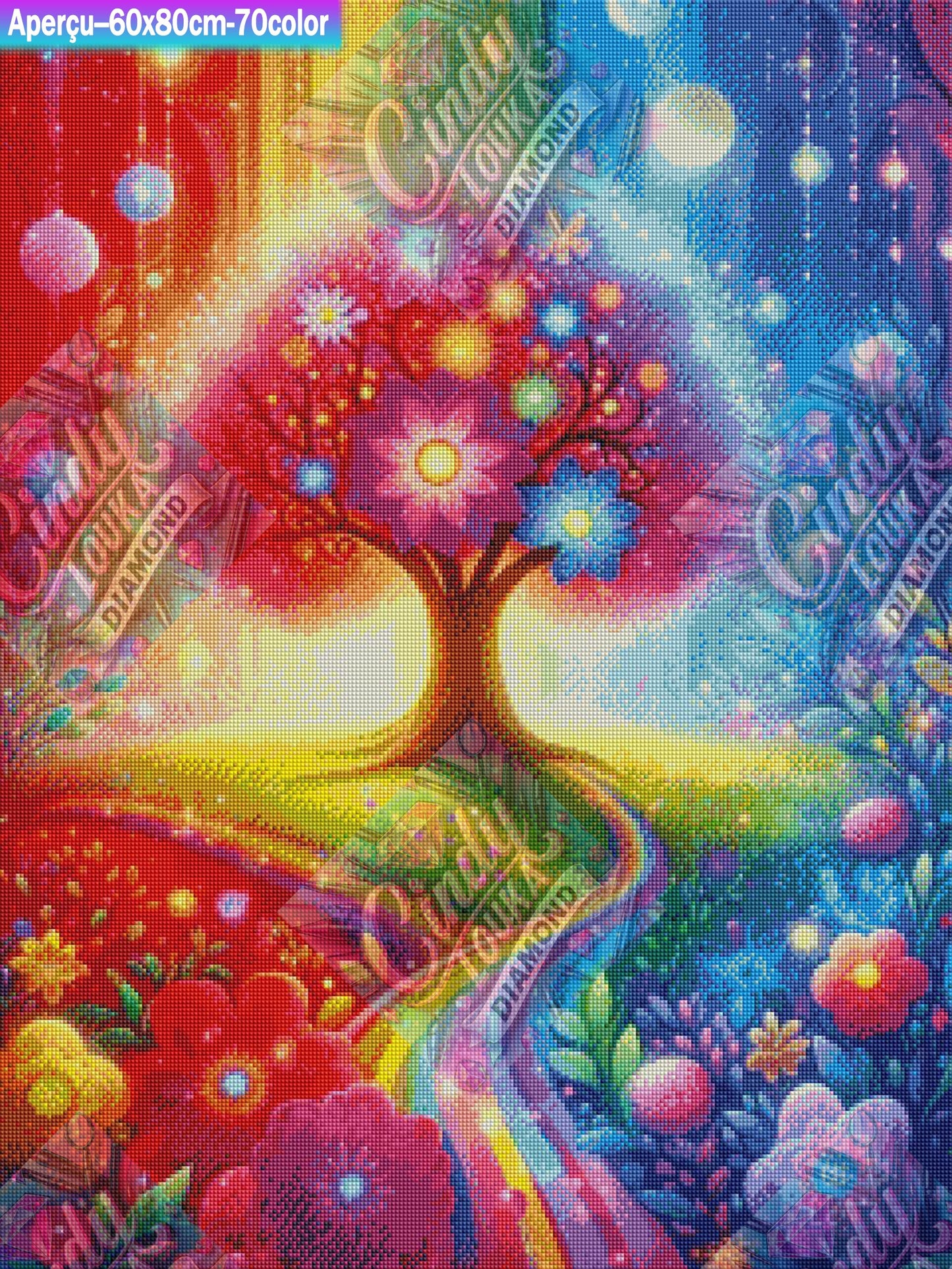 L'arbre des Souhaits Éclatants 60x80 cm