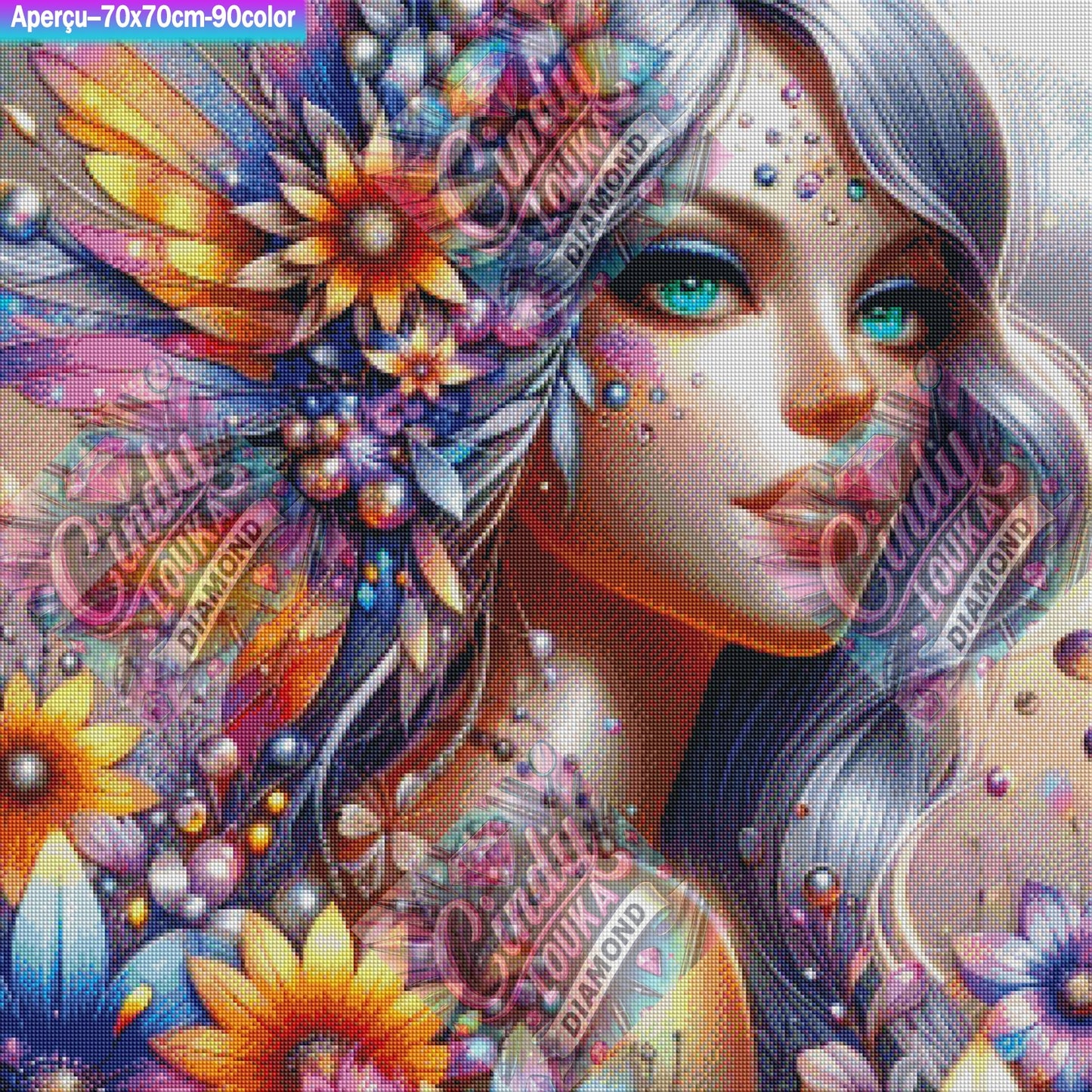 La Fée Cristalline 70x70 cm