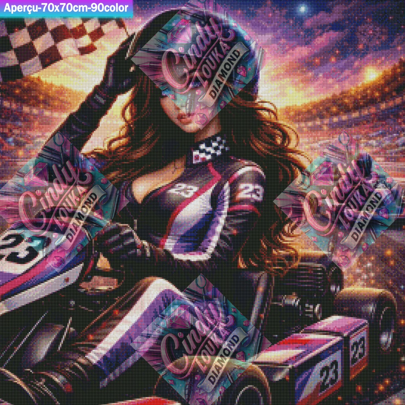 Miss Karting 70x70 cm