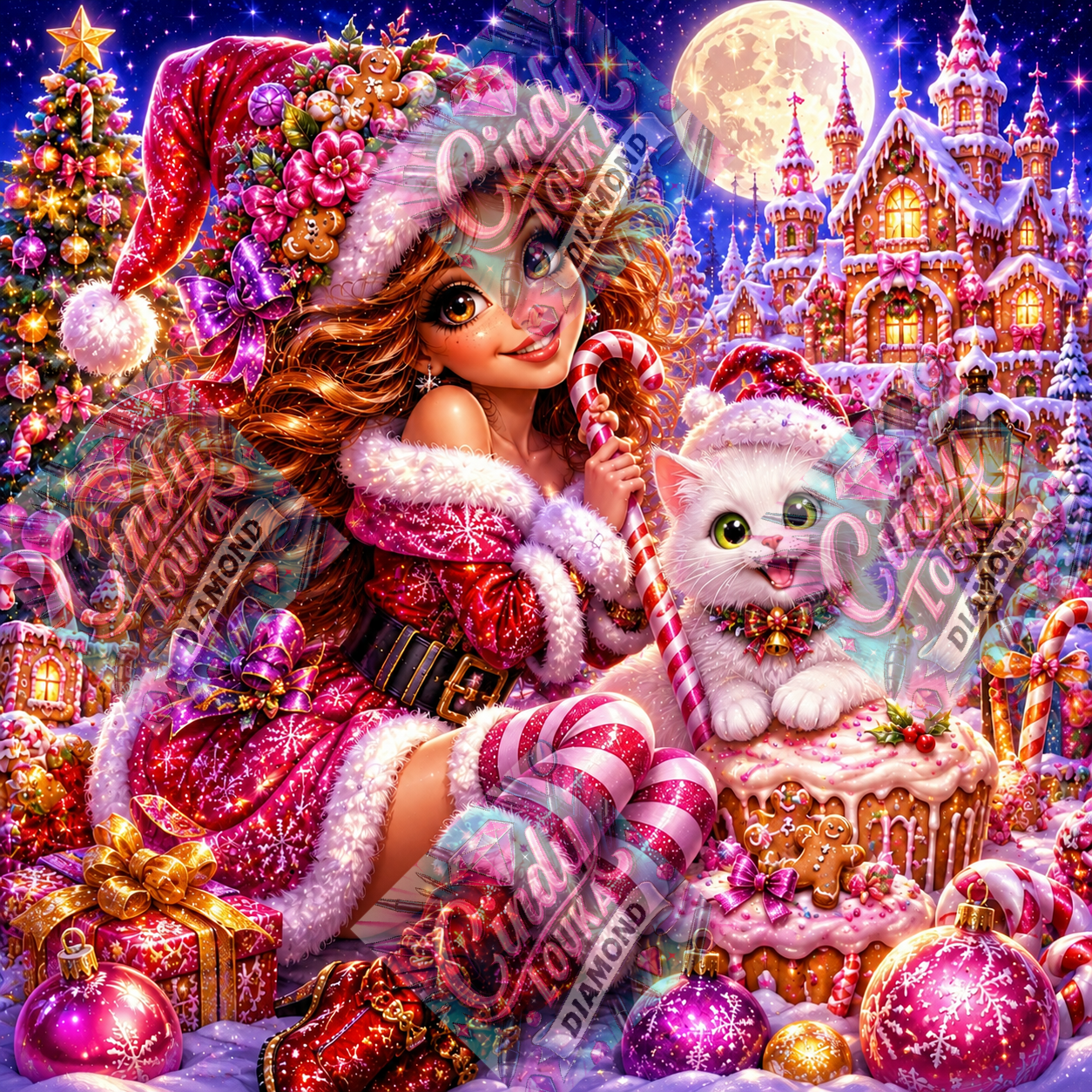 La Magie Sucrée de Noël 80x80 cm