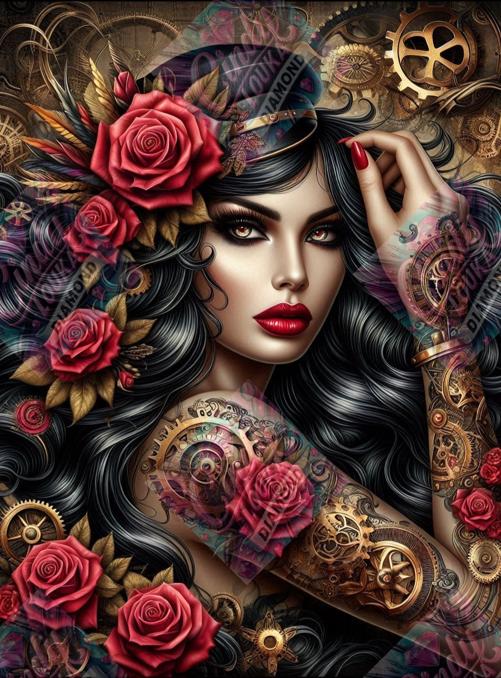 La Rose des Mécanismes 60x80 cm