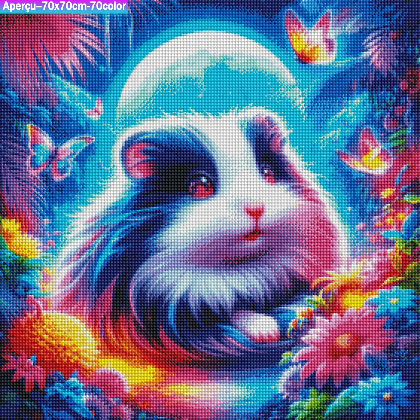 Petit cœur d'Hamster 70x70 cm