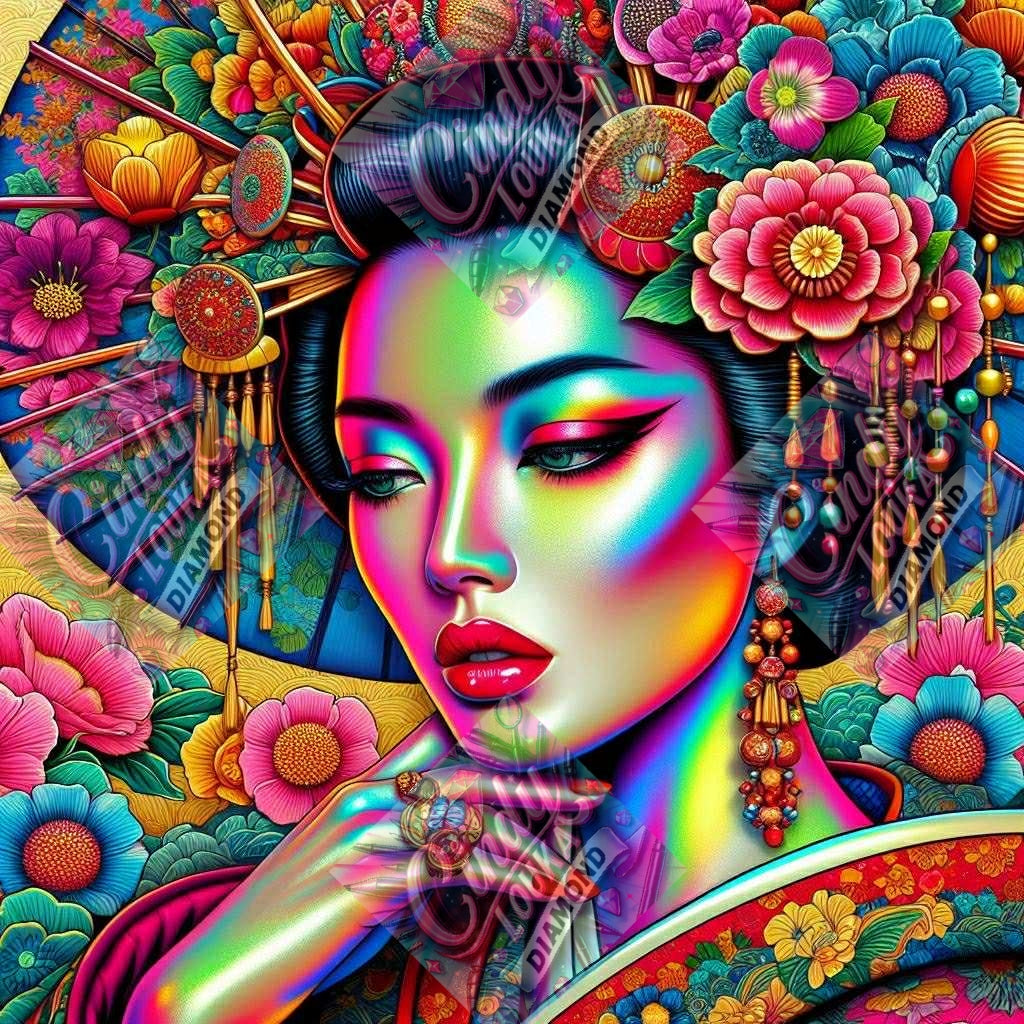 Geisha de Lumière 70x70 cm