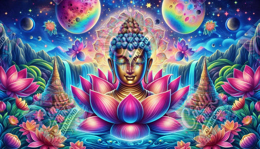 Le Lotus des Mondes 60x105 cm