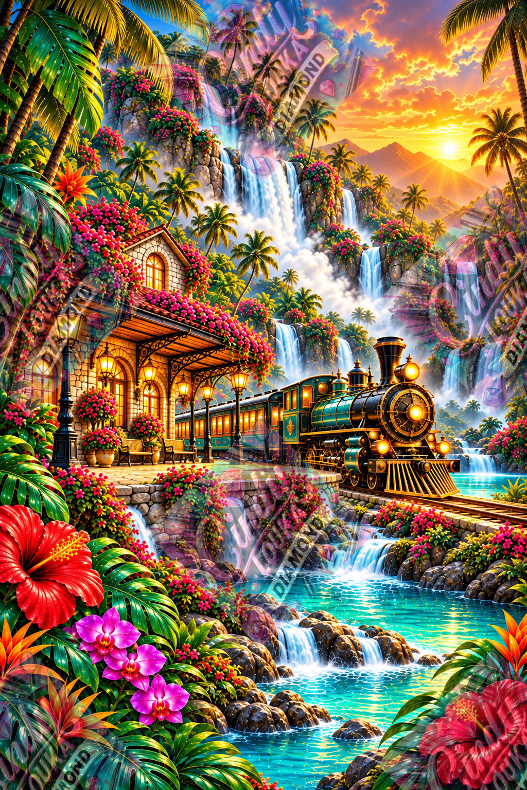 L’Express des Cascades 60x90 cm