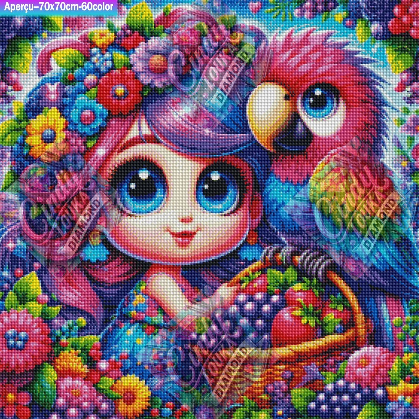 La Cueillette Magique 70x70 cm