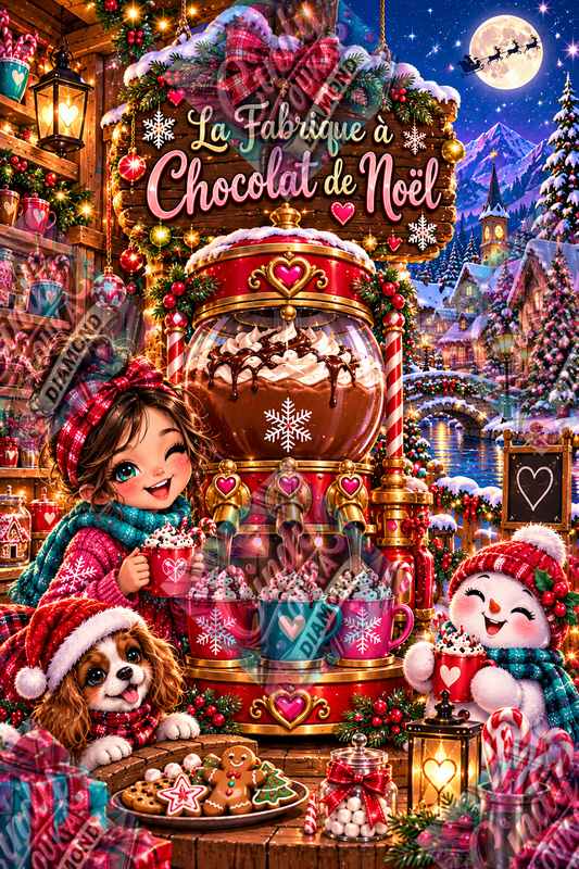 La Fabrique à Chocolat de Noël 60x90 cm
