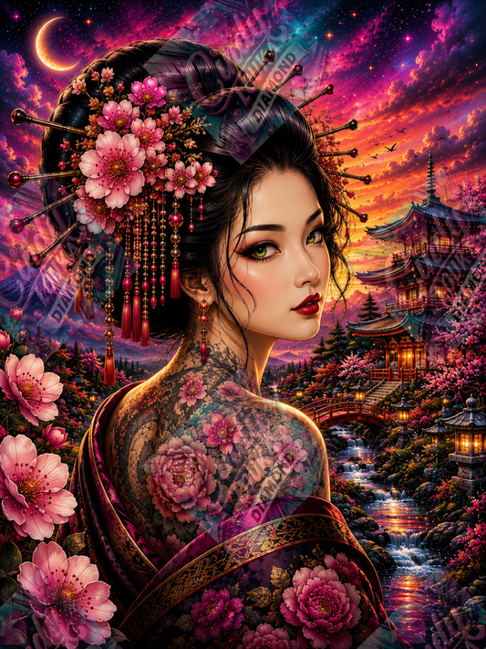 Sous le Ciel Pourpre du Japon 60x80 cm