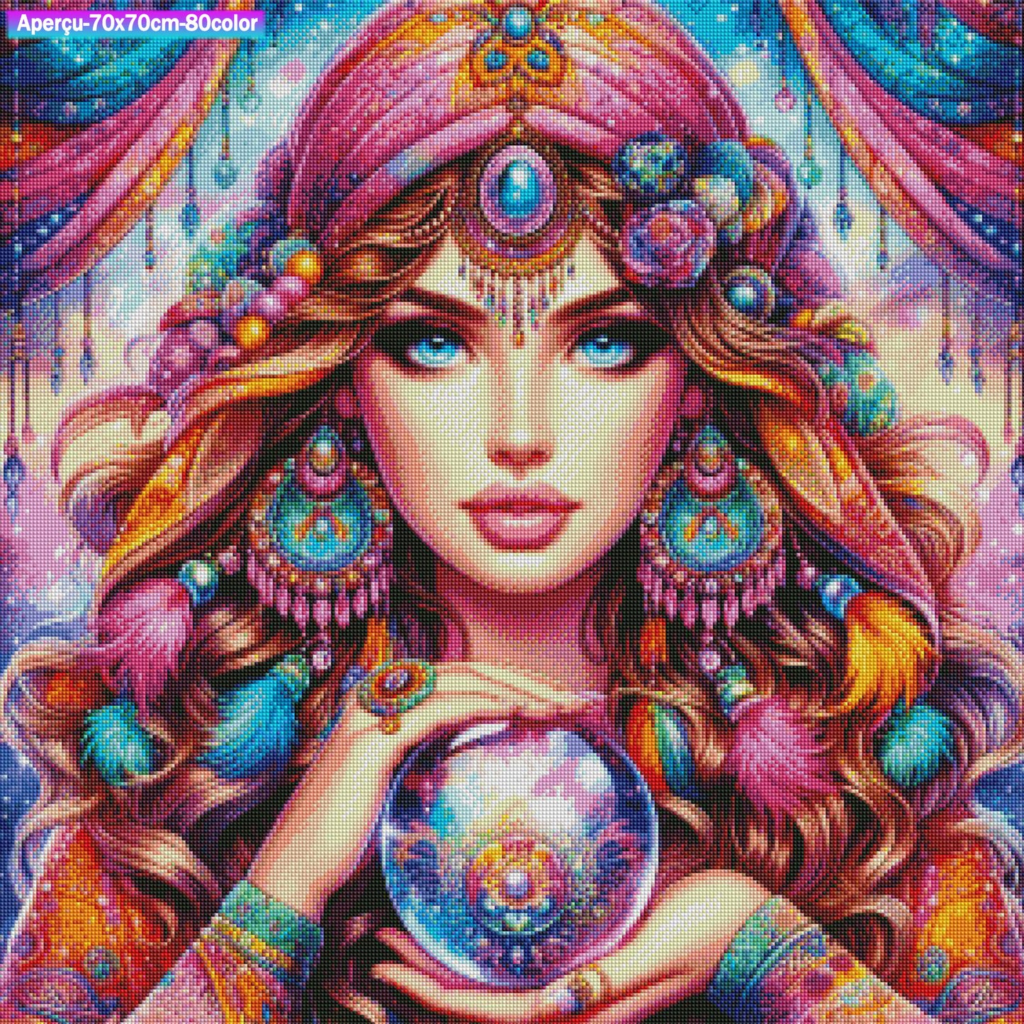 Les Secrets du Cristal 70x70 cm