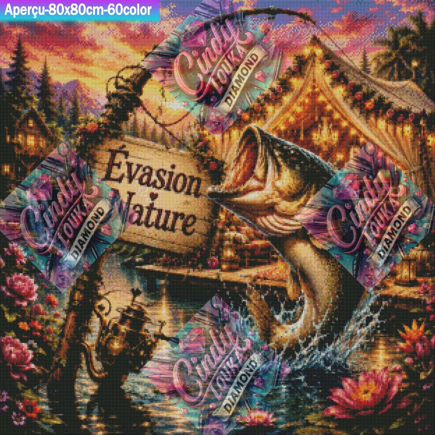 Évasion Nature 80x80 cm