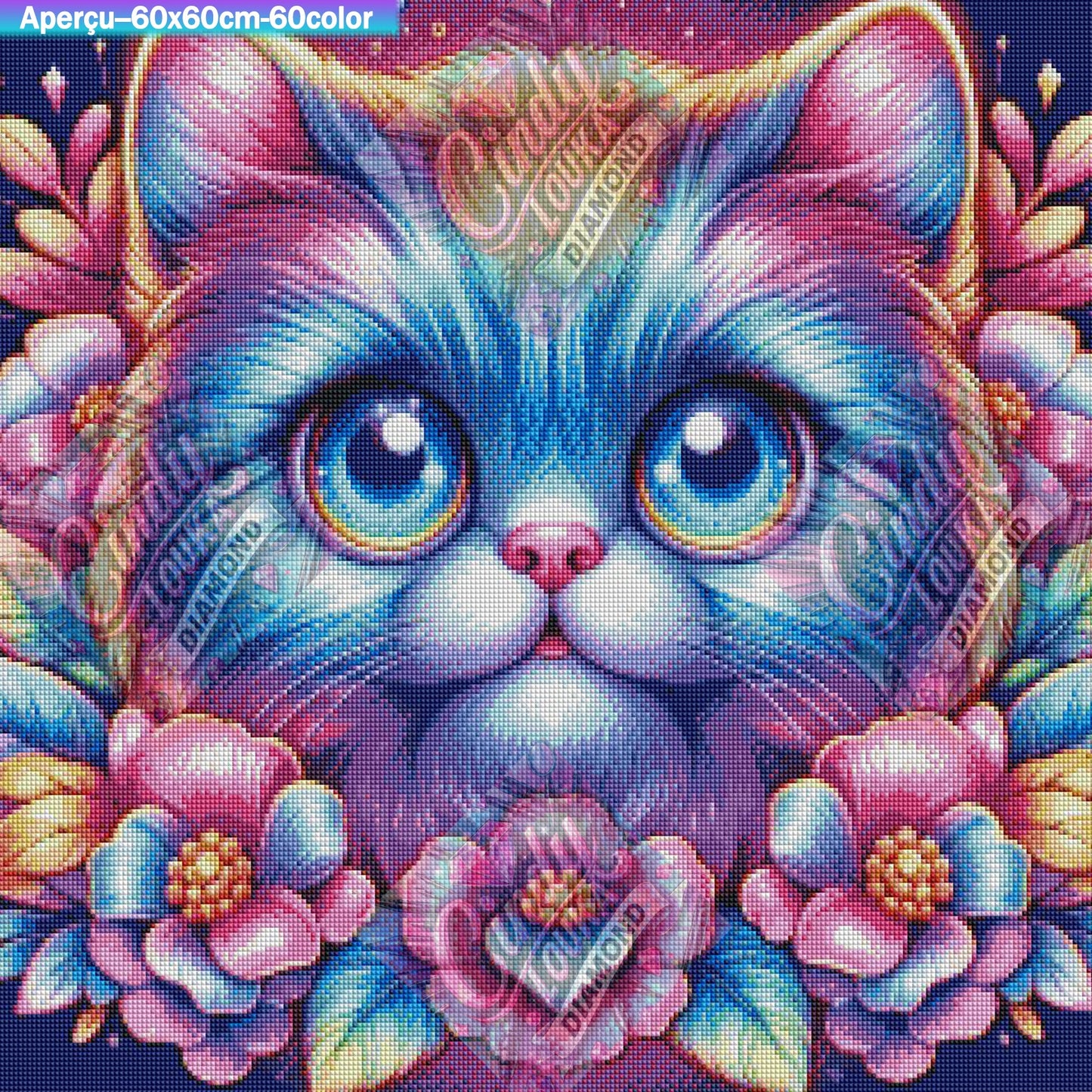 Félin Flamboyant 60x60 cm