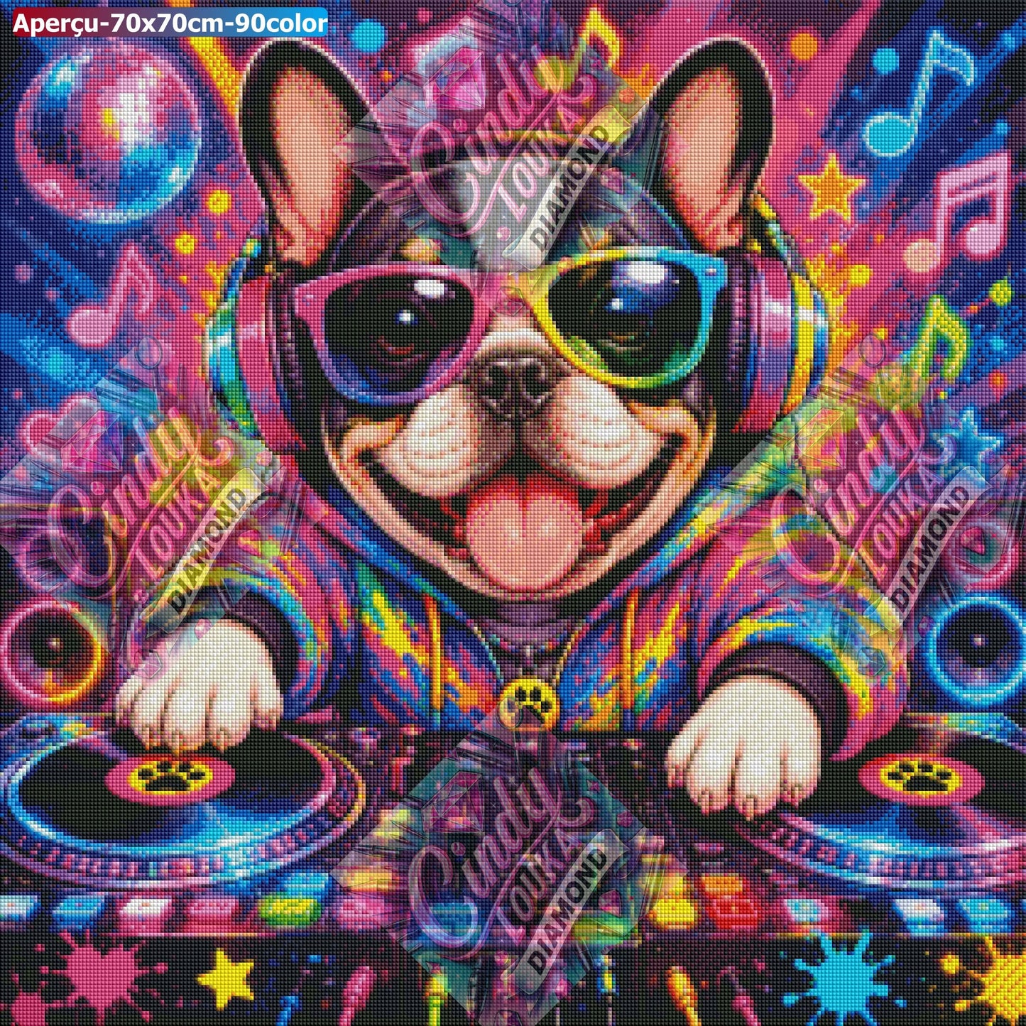 DJ Pattes de Velours 70x70 cm
