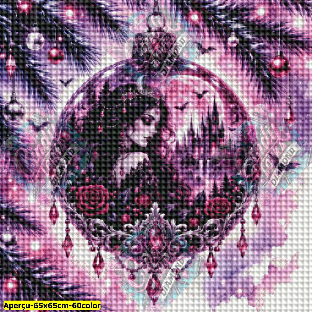 Boule de Noël Gothique 65x65 cm