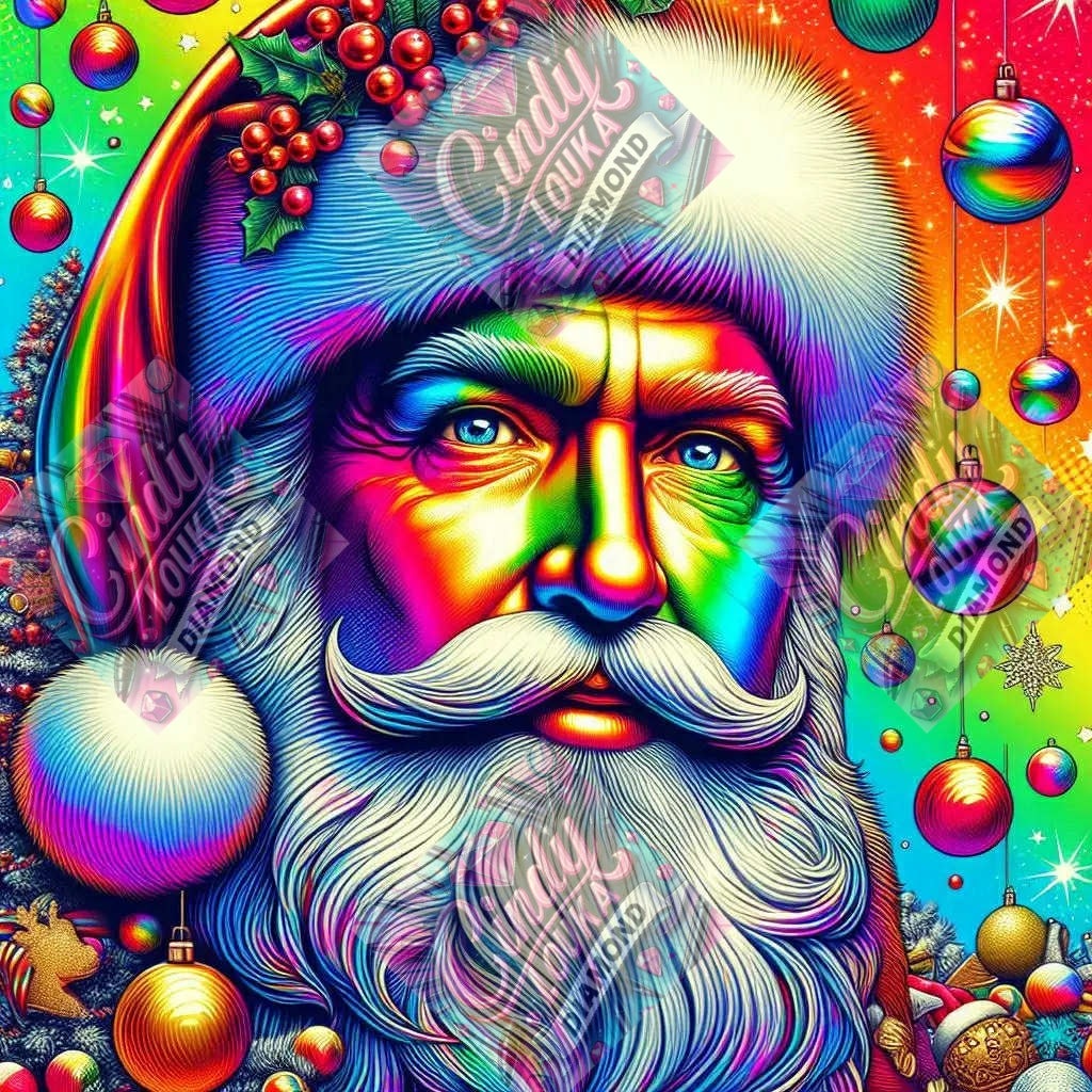 Père Noël Psychédéliques 60x60 cm