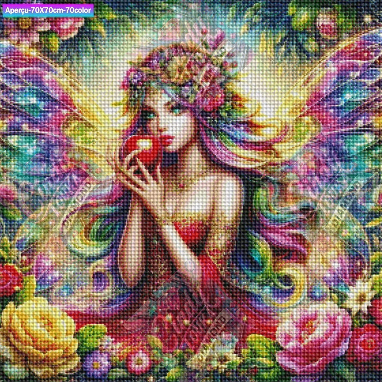 La Fée au Fruit Défendu 70x70 cm