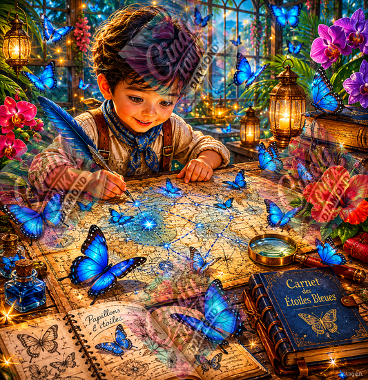 La Carte des Merveilles 80x80 cm